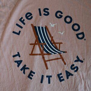 Life is Good Salmon Pink Oversized Tee – Size 3XL